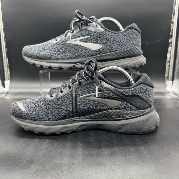 Brooks Adrenaline GTS 20 Running Shoes Mens 10D Grey Black Lightweight GUC - Picture 2 of 7